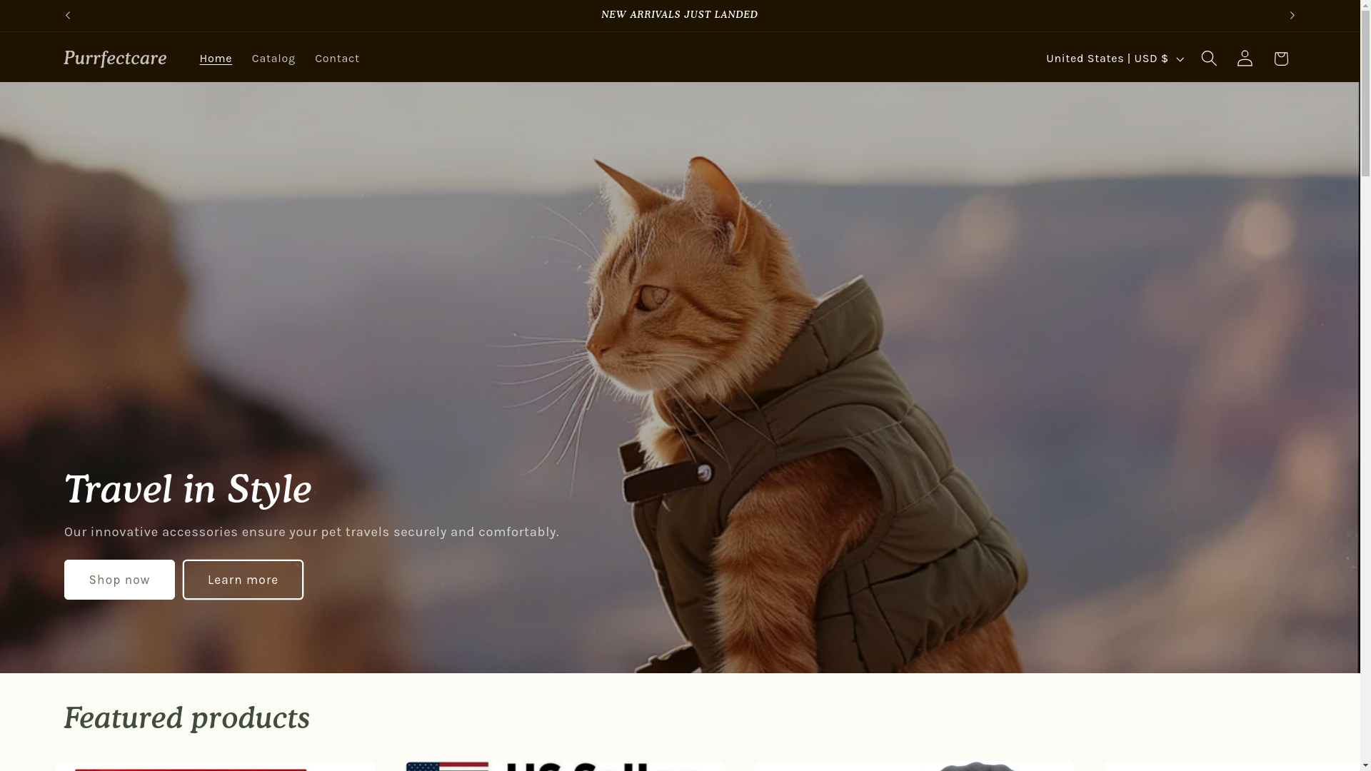 website screenshot of https://purrfectcare.org/