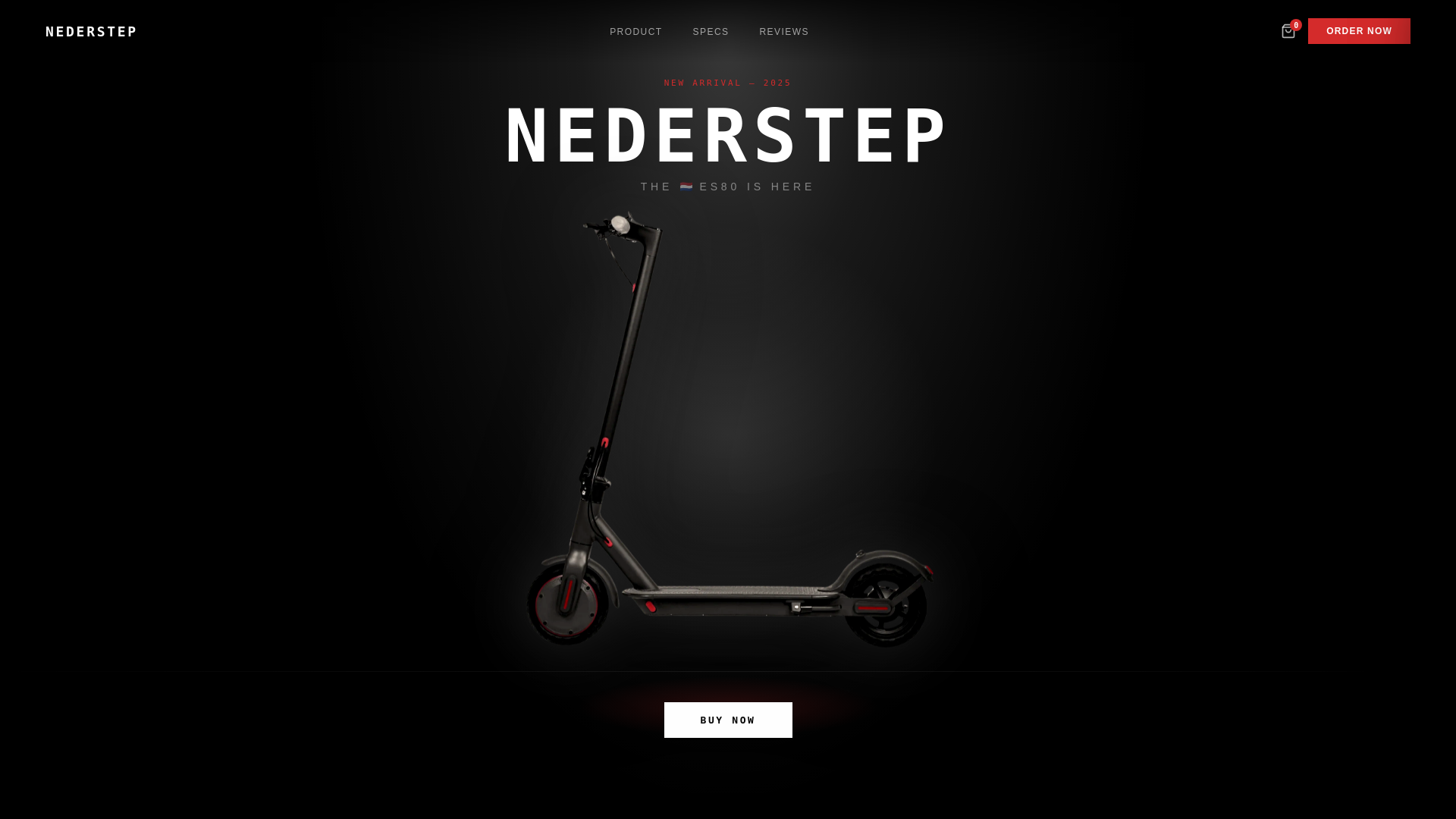 website screenshot of https://nederstep.com
