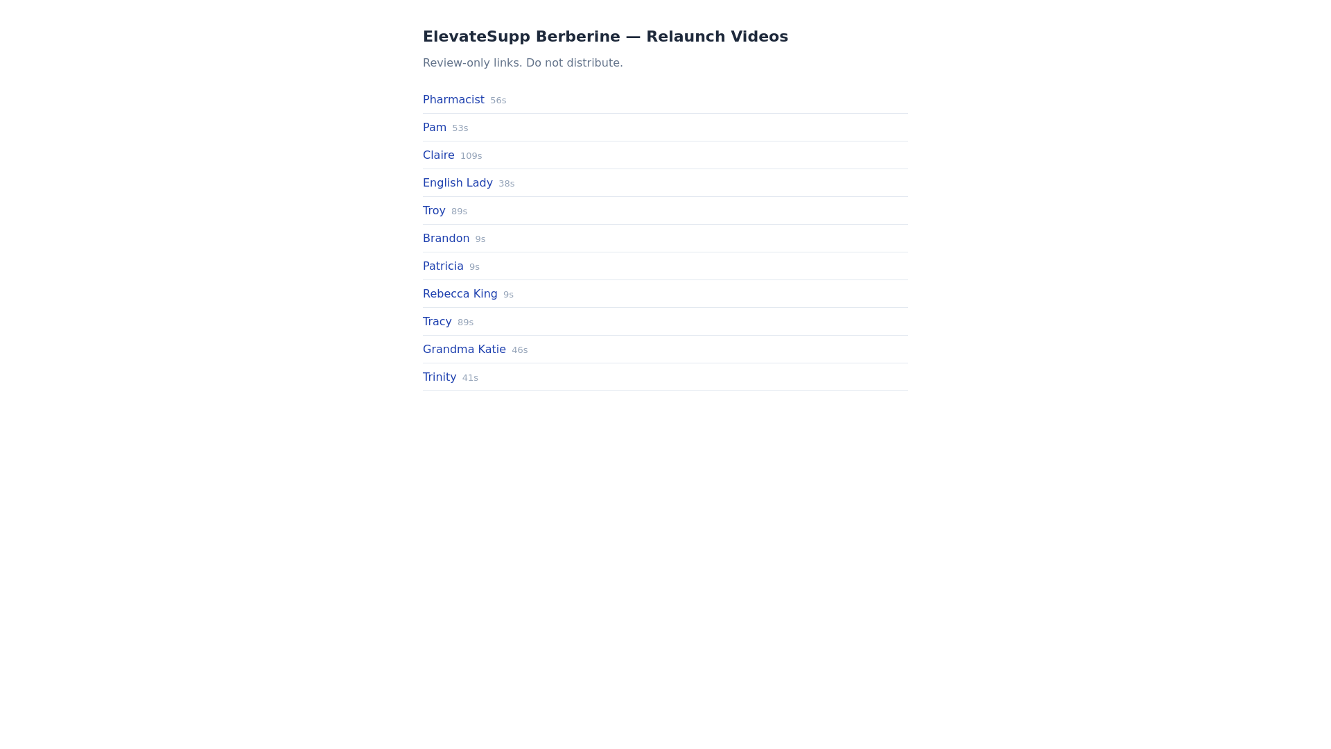 website screenshot of https://elevatesupp-videos.pages.dev/