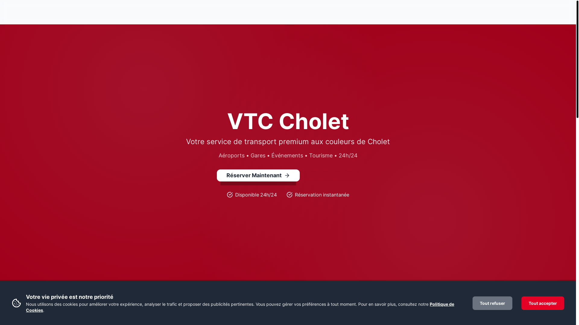 website screenshot of https://vtccholet.fr/