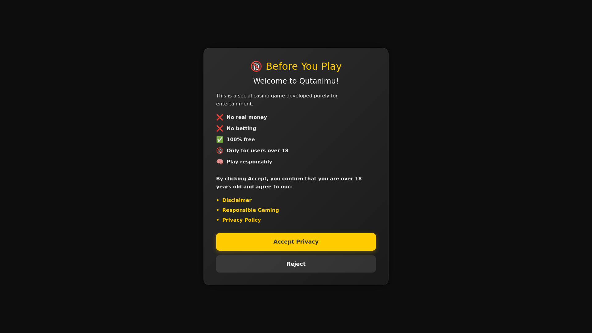website screenshot of https://qutanimu.site/