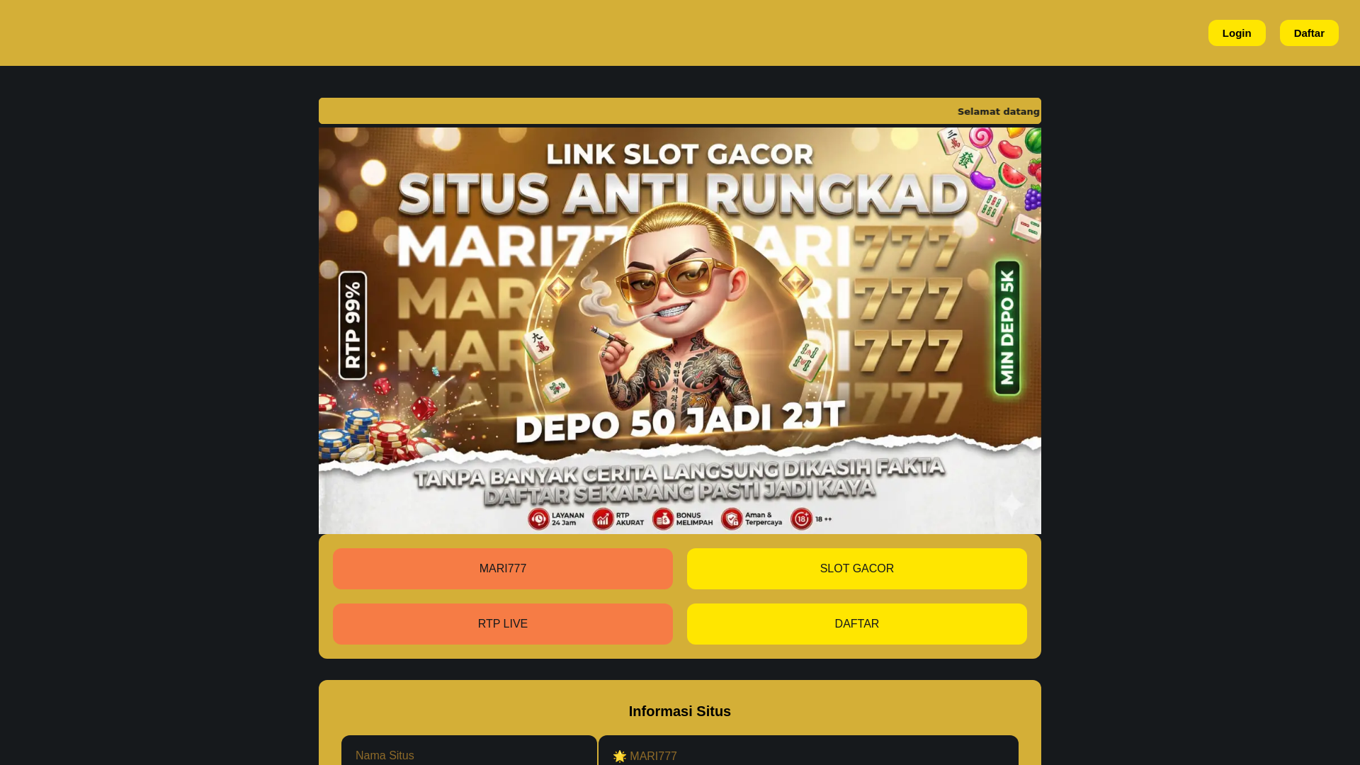 website screenshot of https://akutaktahanlagi.pages.dev/