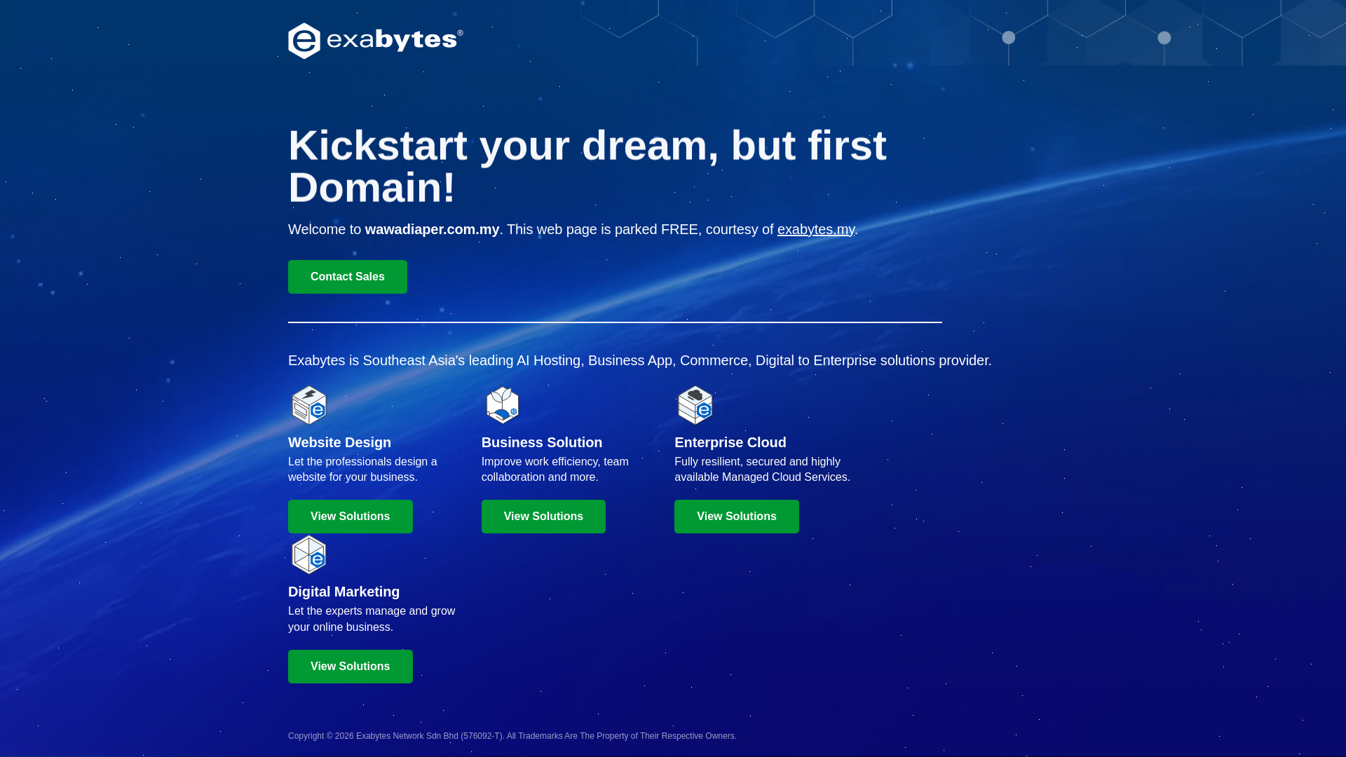 website screenshot of https://wawadiaper.com.my/
