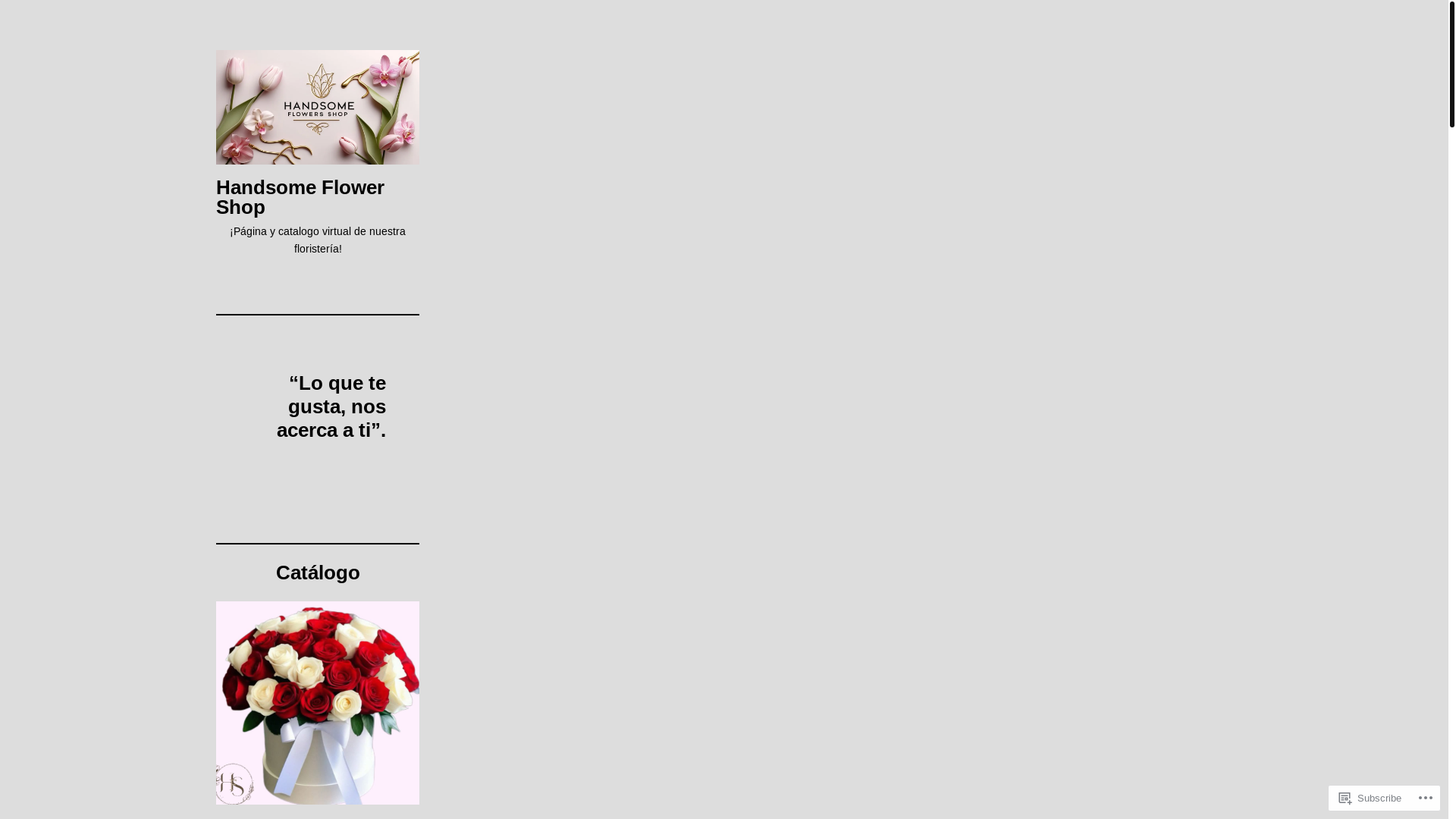 website screenshot of https://handsomeflowershop.store/