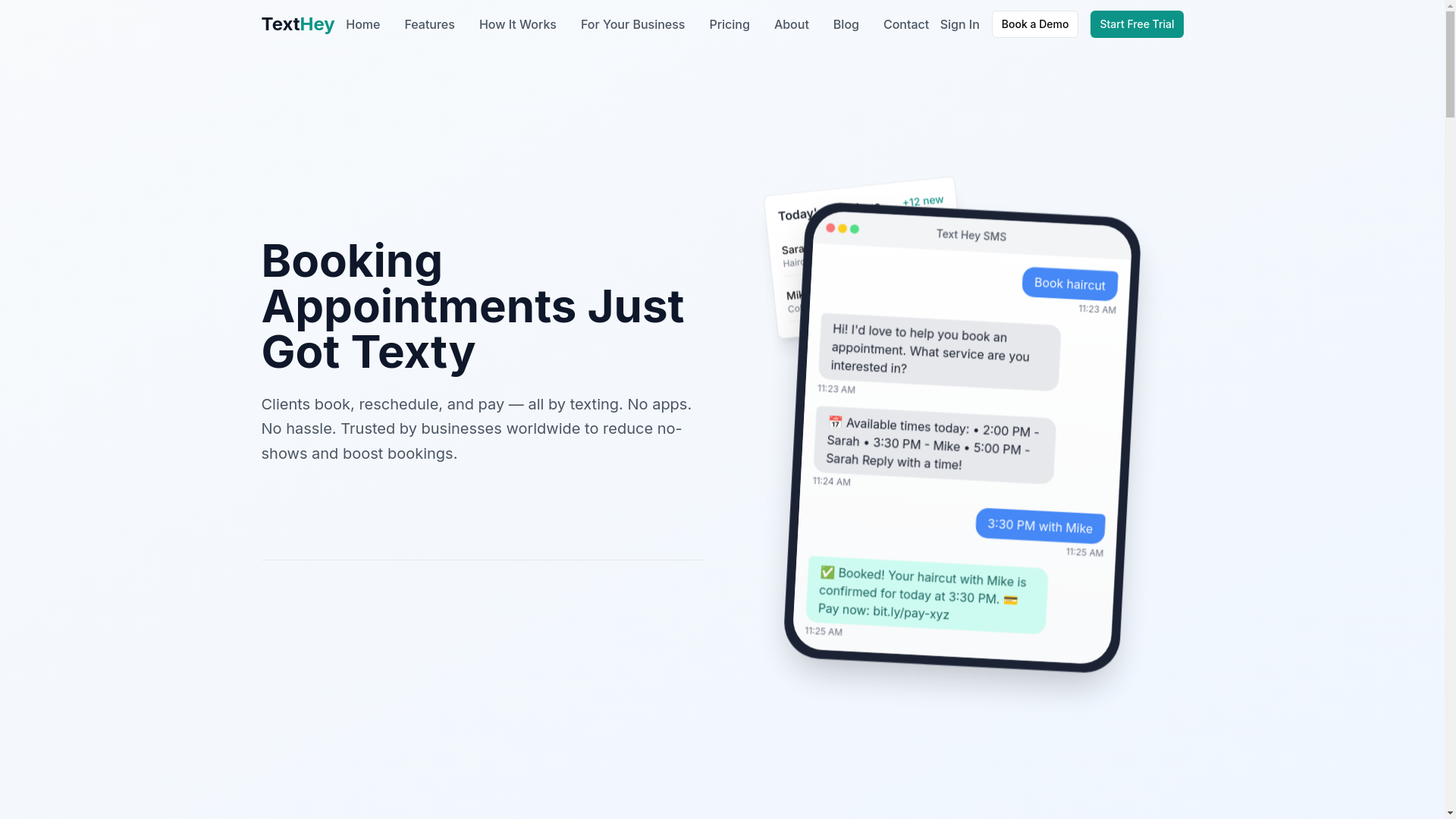 website screenshot of https://texthey.pages.dev/