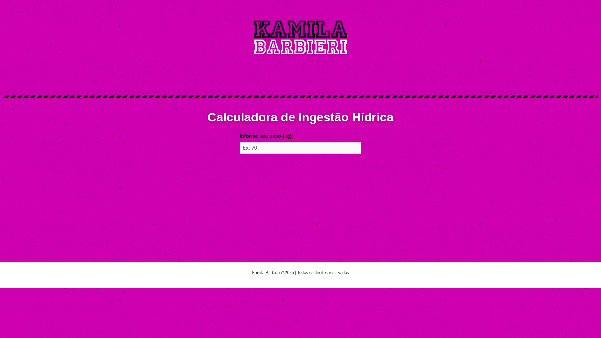 website screenshot of https://kamilabarbieri.com.br/