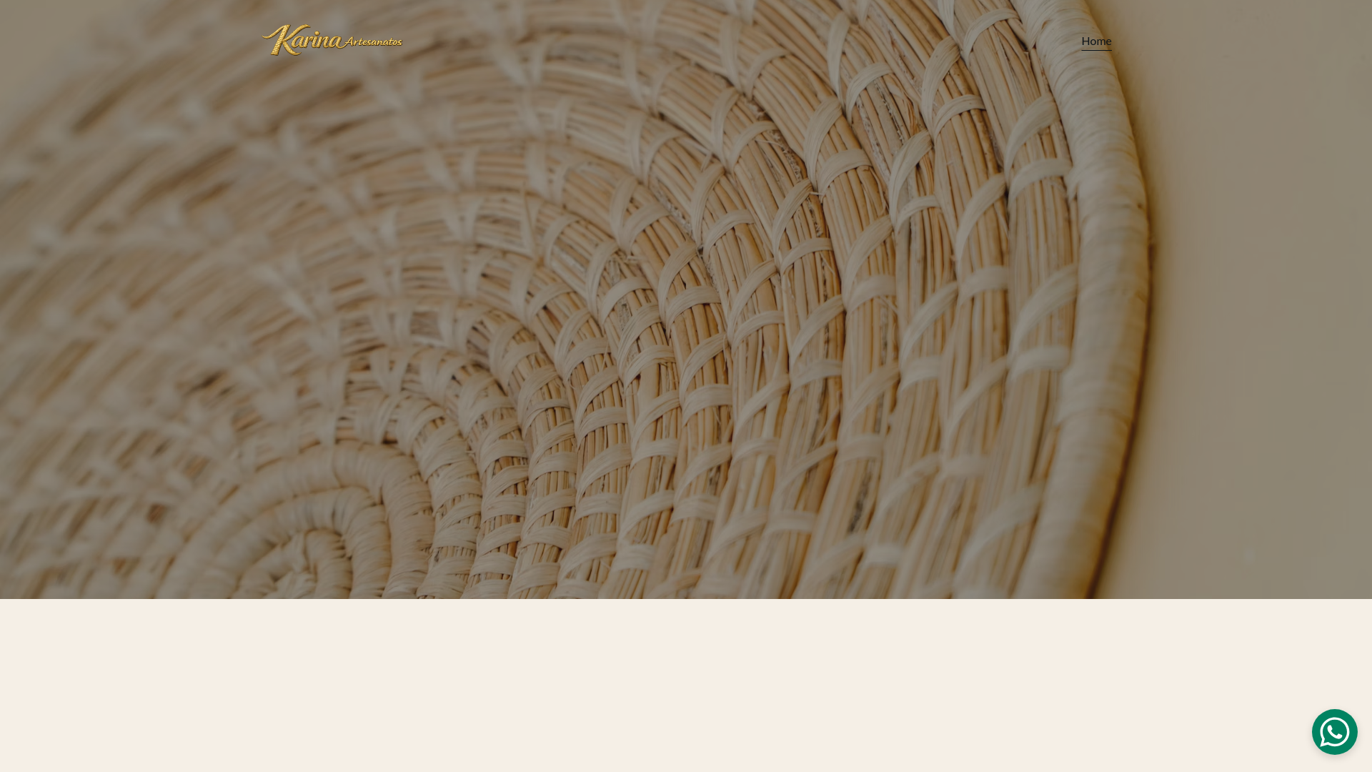 website screenshot of https://karinaartesanatos.com.br/