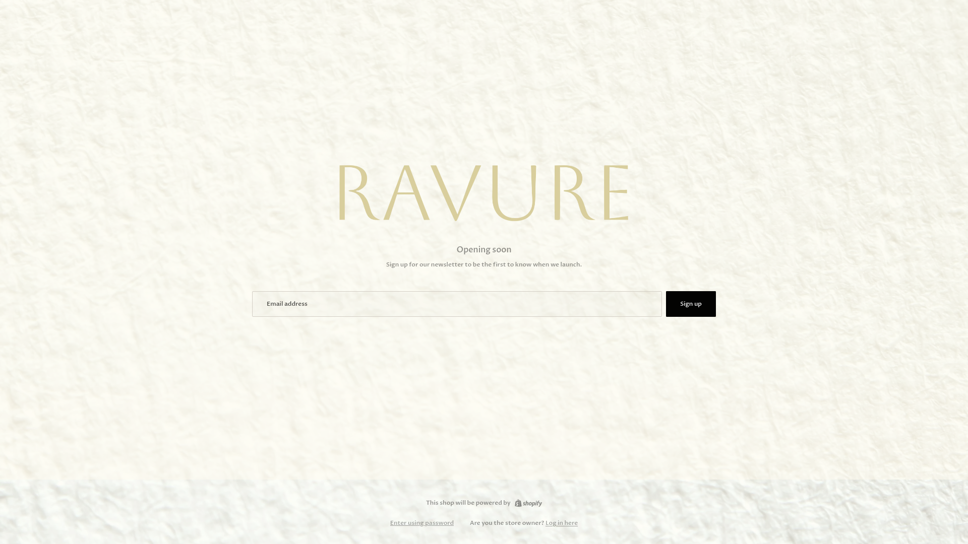 website screenshot of https://ravure.in/
