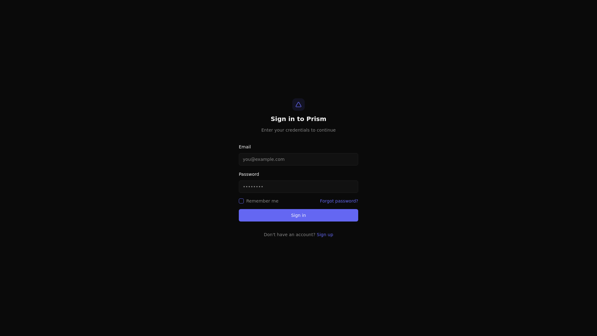 website screenshot of https://prism-demo-showcase.pages.dev/