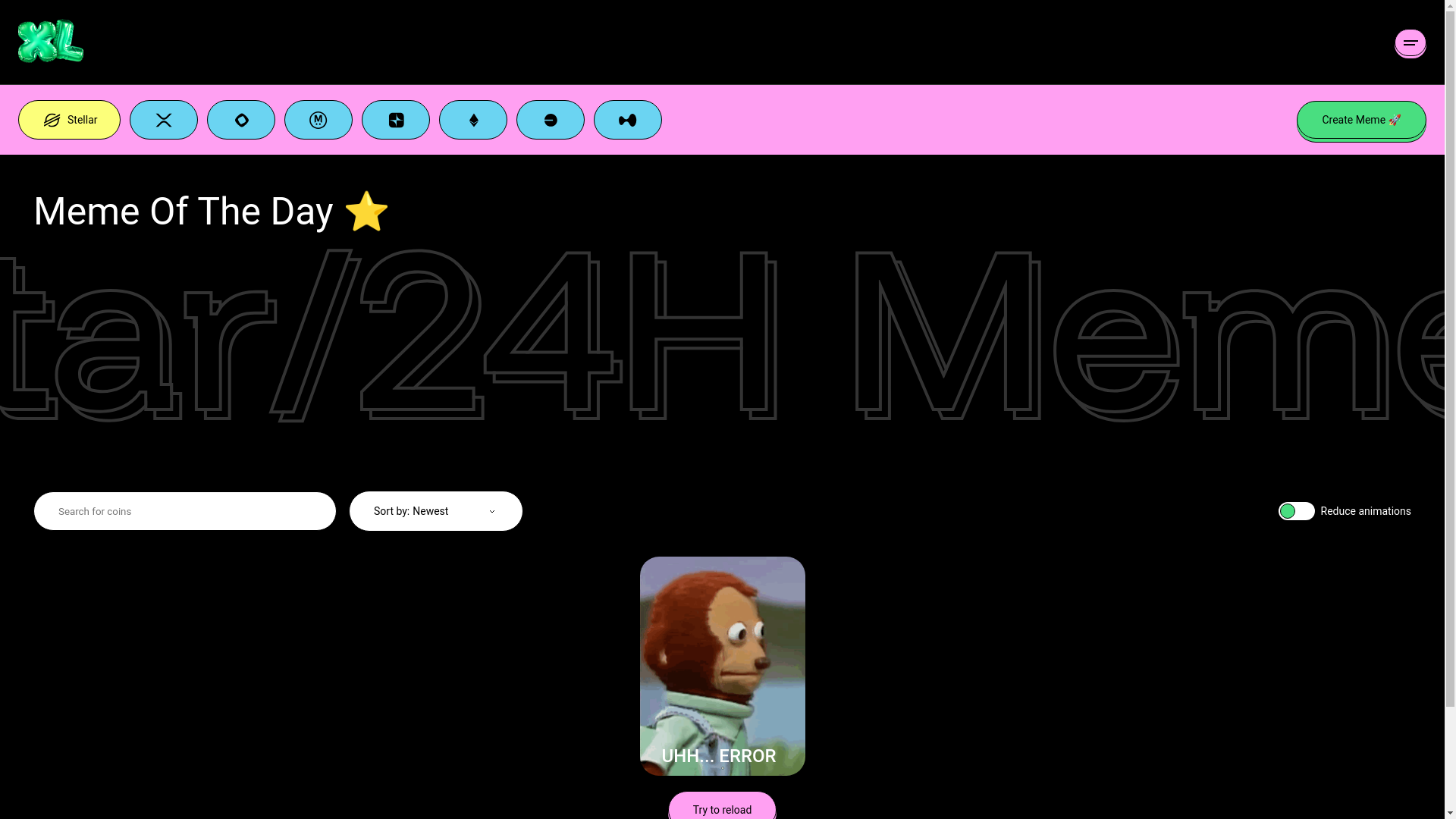 website screenshot of https://alpha-xlmeme-production.pages.dev/