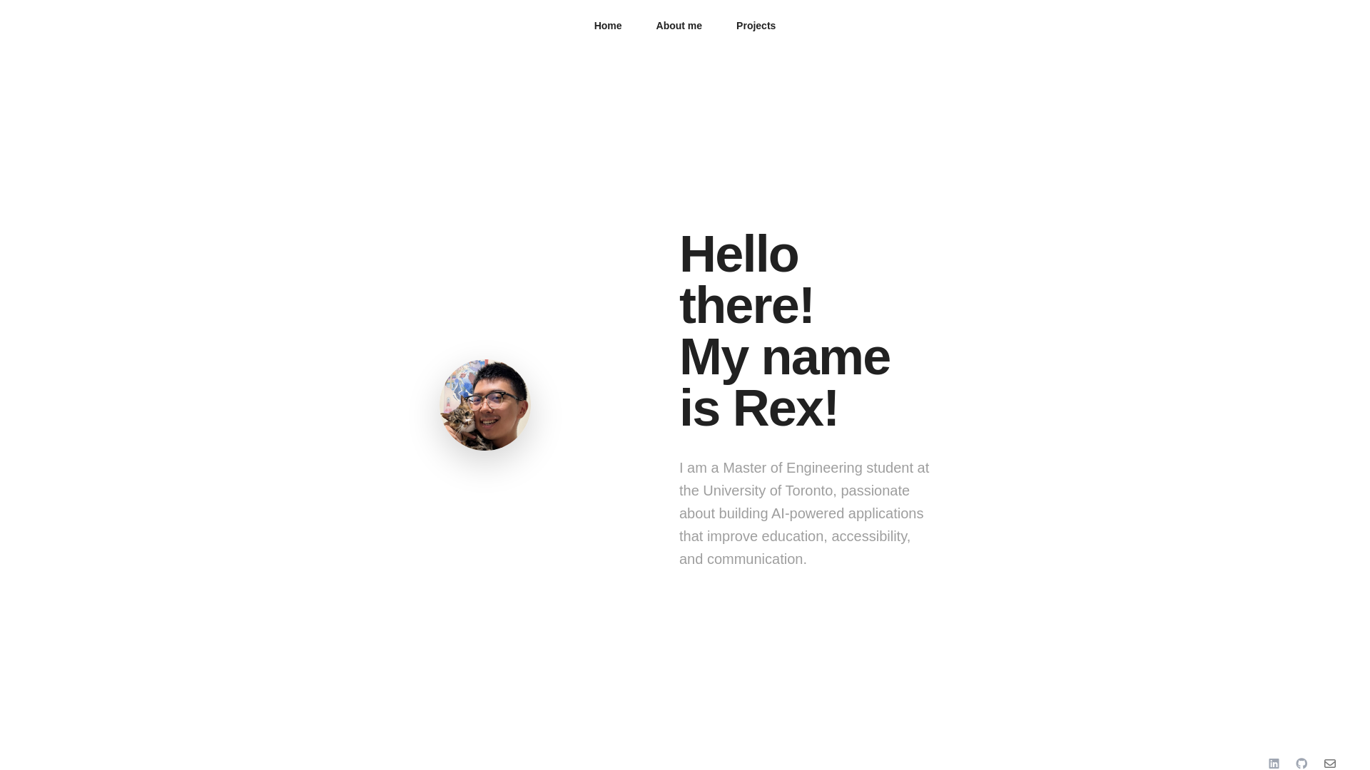website screenshot of https://rexhan.com/
