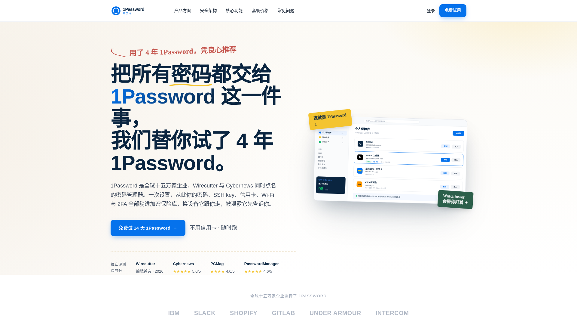 website screenshot of https://1passwordcn.cn/