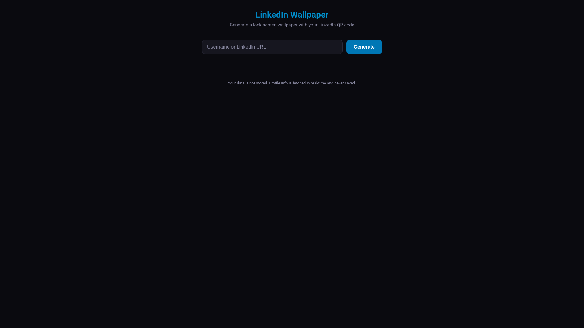 website screenshot of https://linkedin-wallpaper.pages.dev/