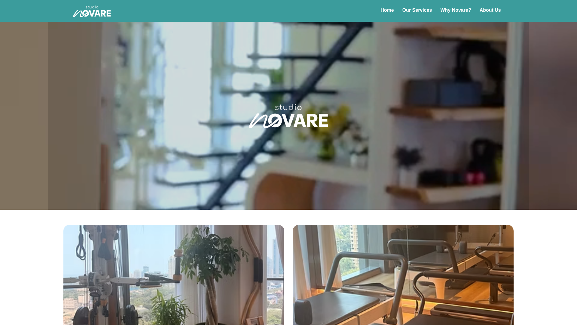 website screenshot of https://studionovare.in/