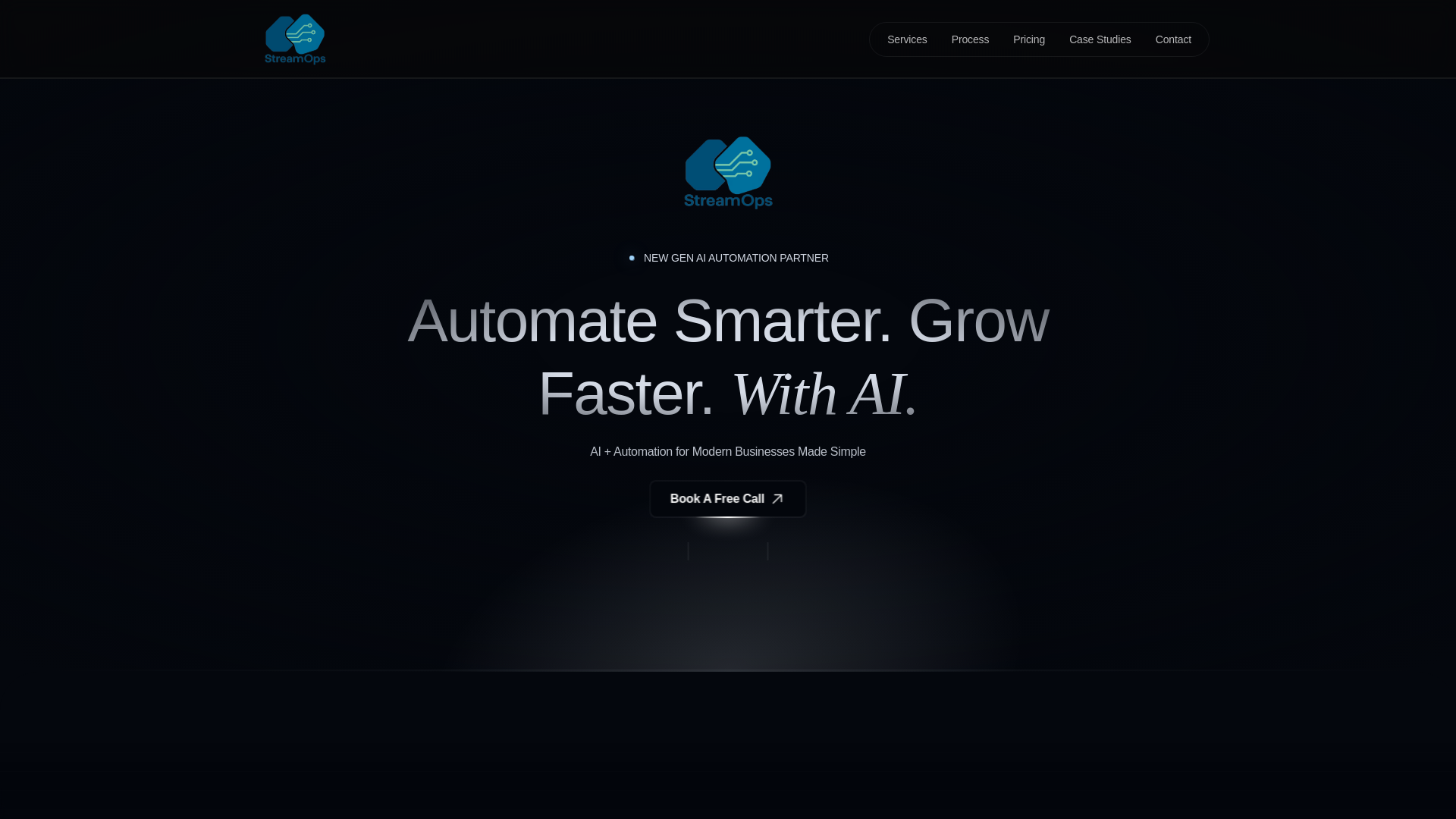 website screenshot of https://smartstreamopsai.com