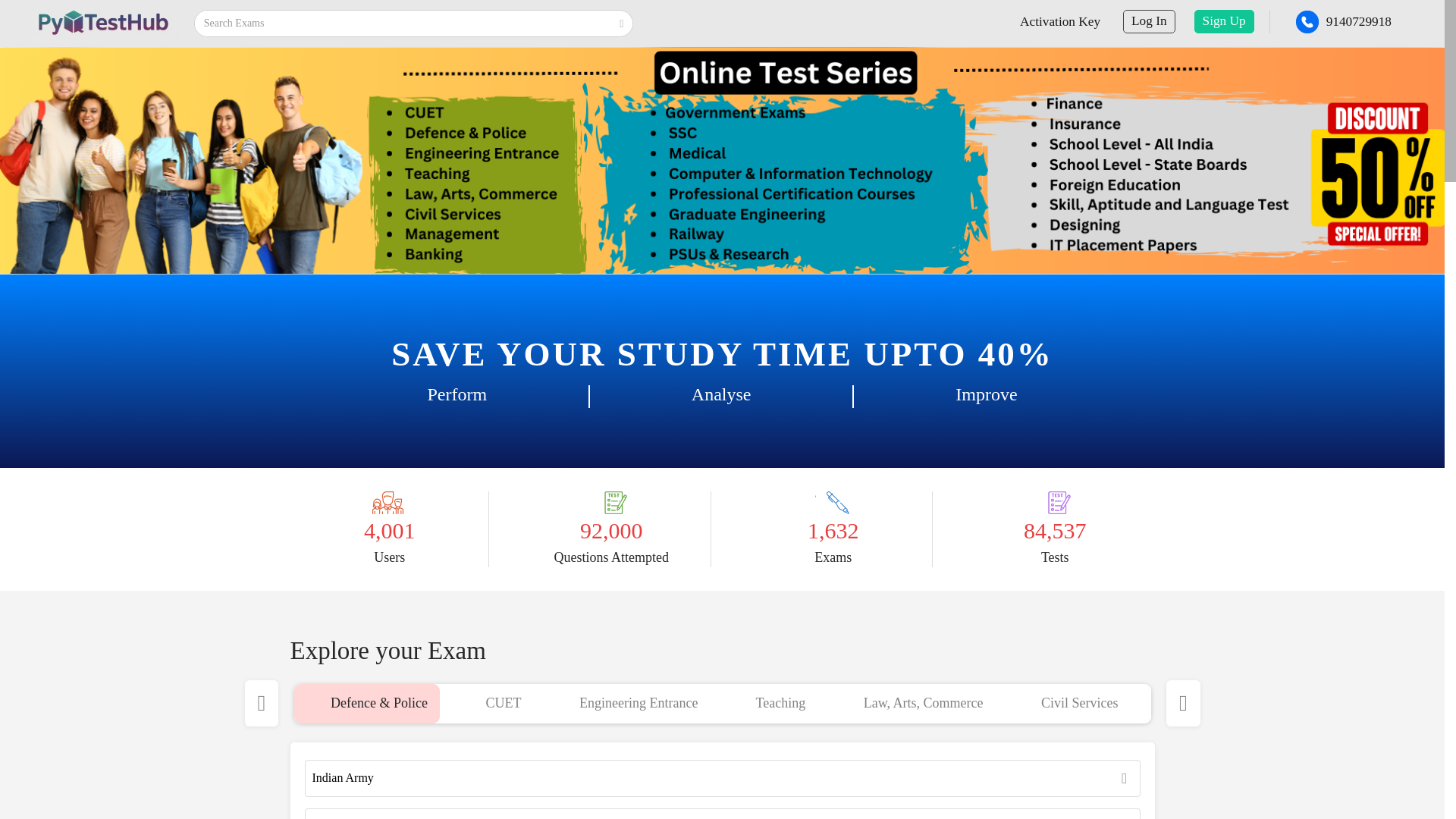 website screenshot of https://pyqtestwala.com/