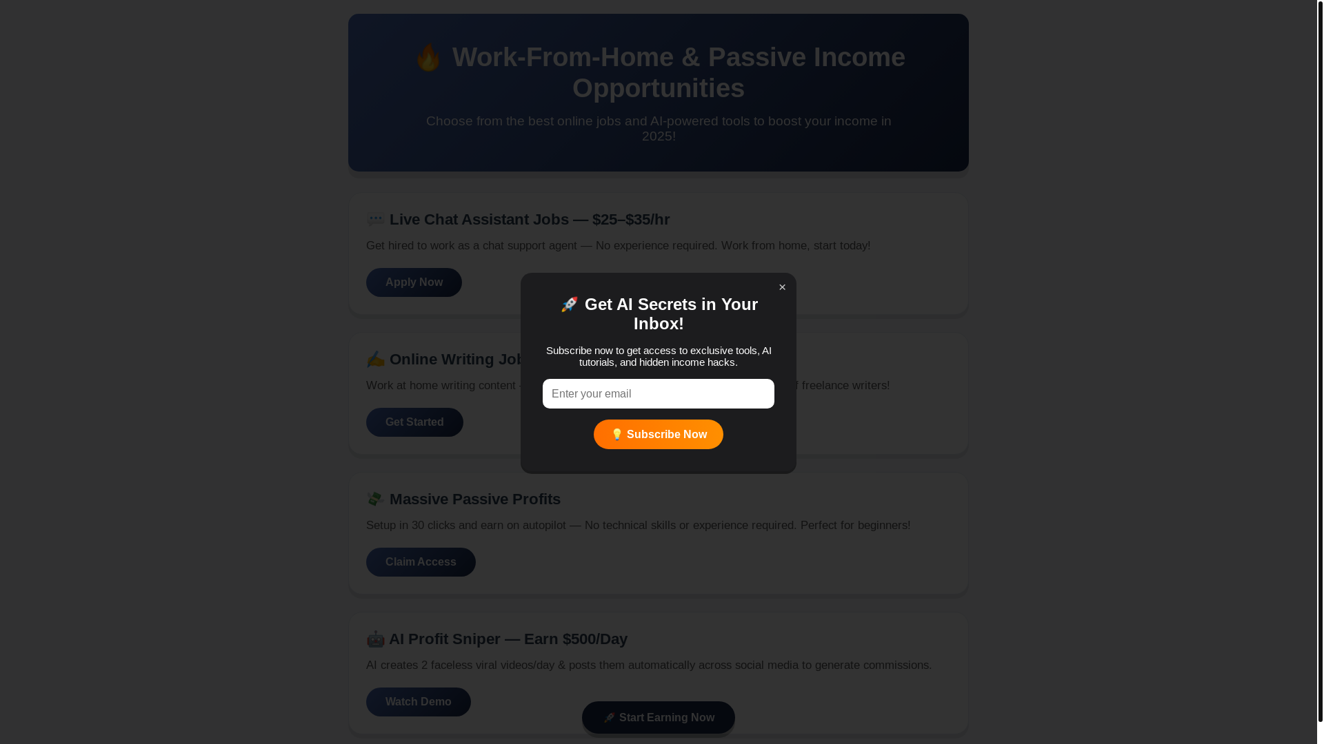 website screenshot of https://easymoneymaking.pages.dev/