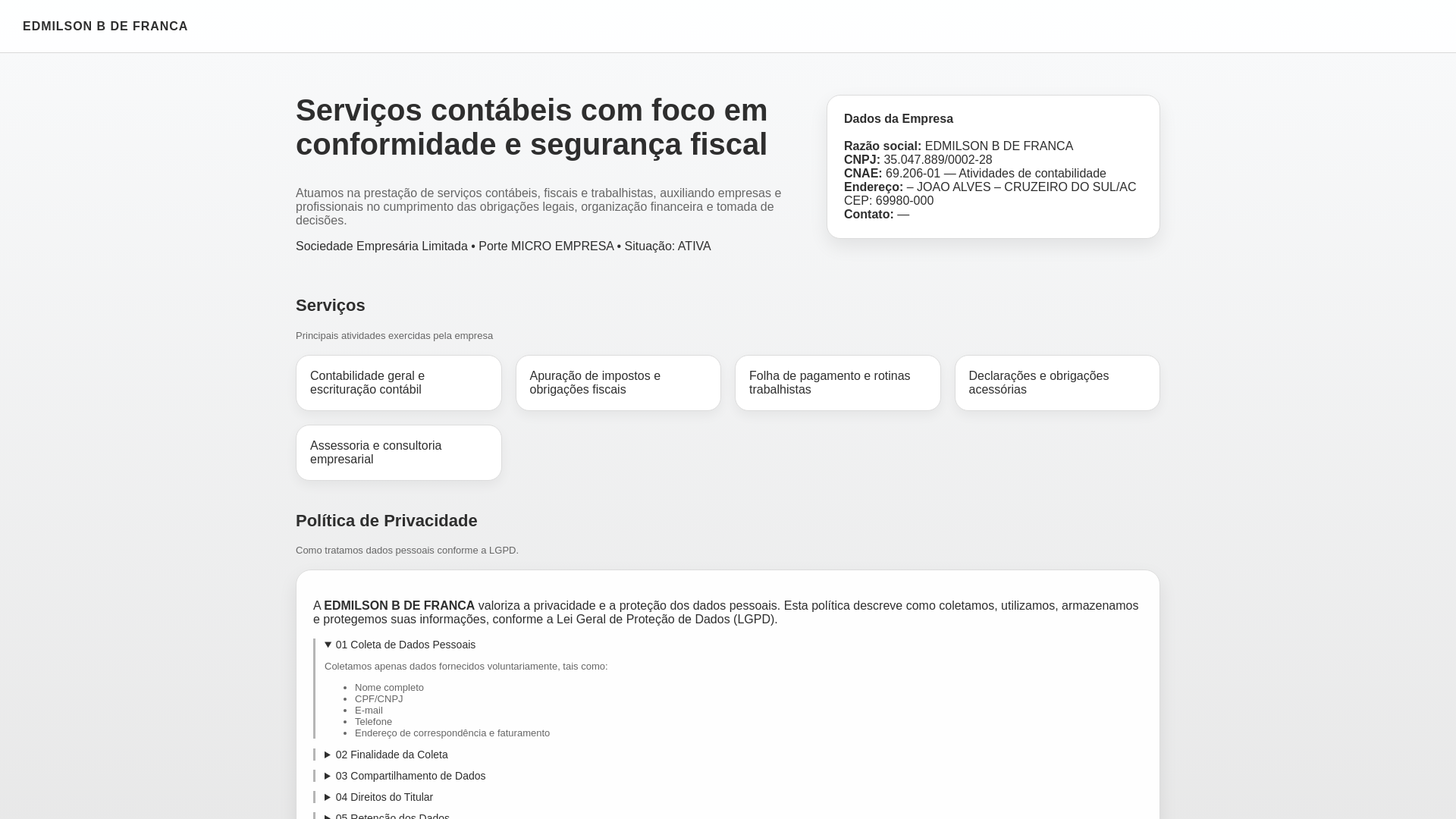 website screenshot of https://tributenova.site