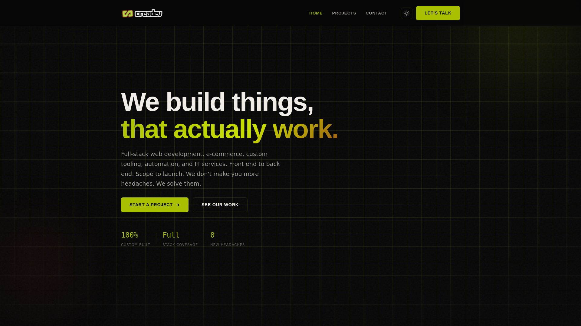 website screenshot of https://creadev-dev.pages.dev/
