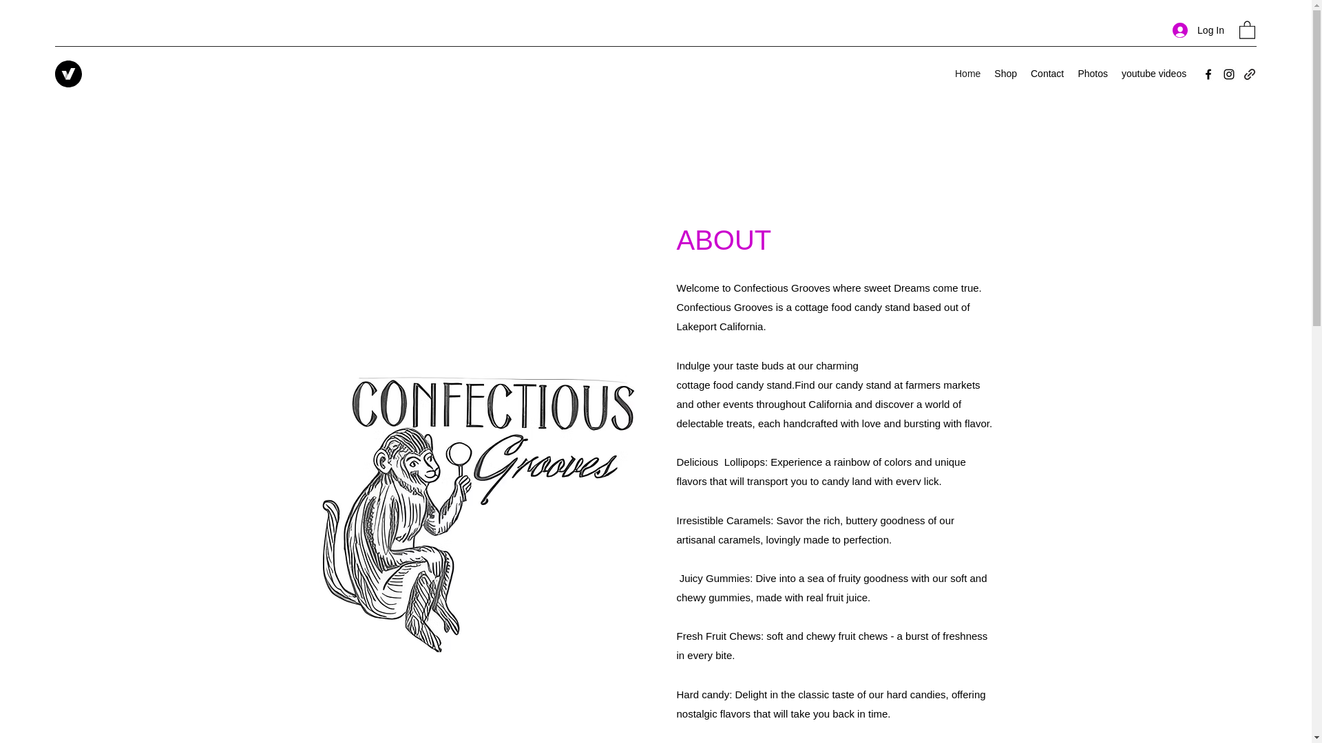 website screenshot of https://confectiousgrooves.store/
