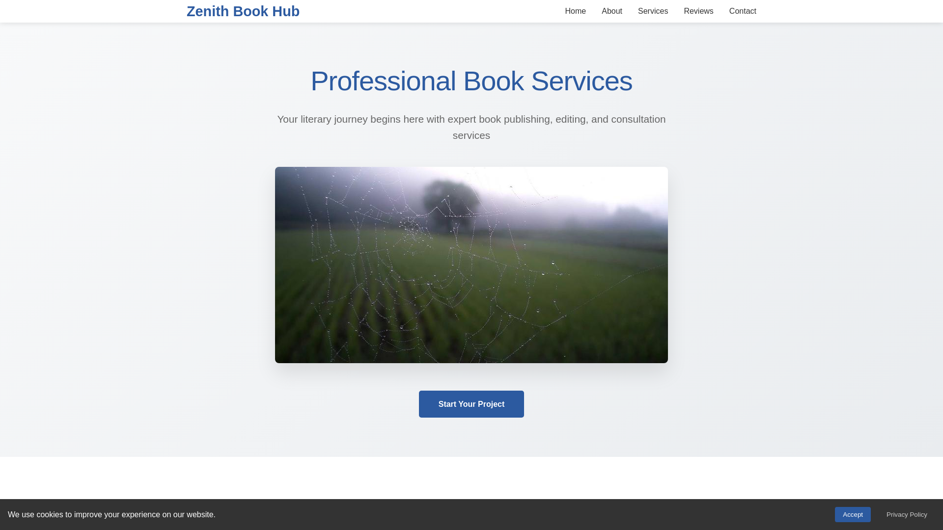 website screenshot of https://zenithbookhub.click/