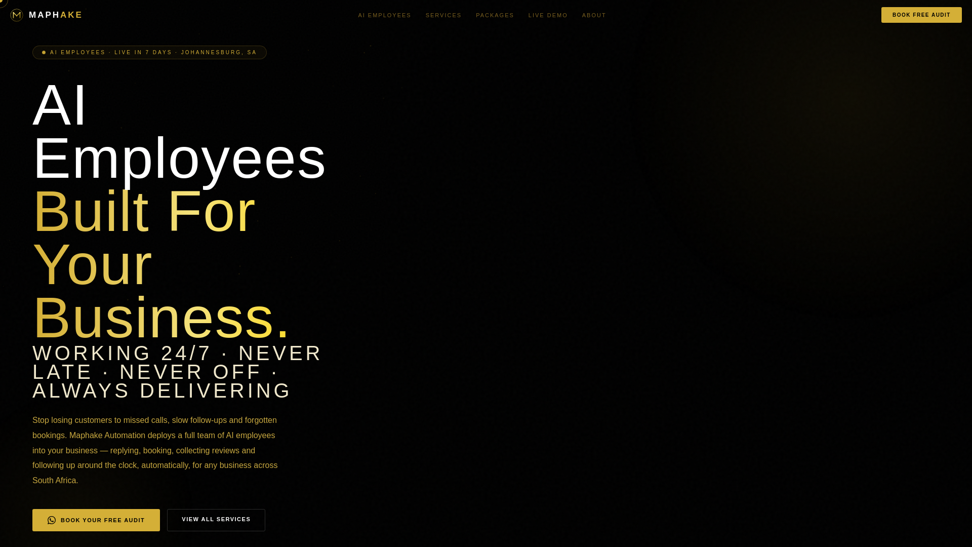 website screenshot of https://maphakeautomation.co.za/