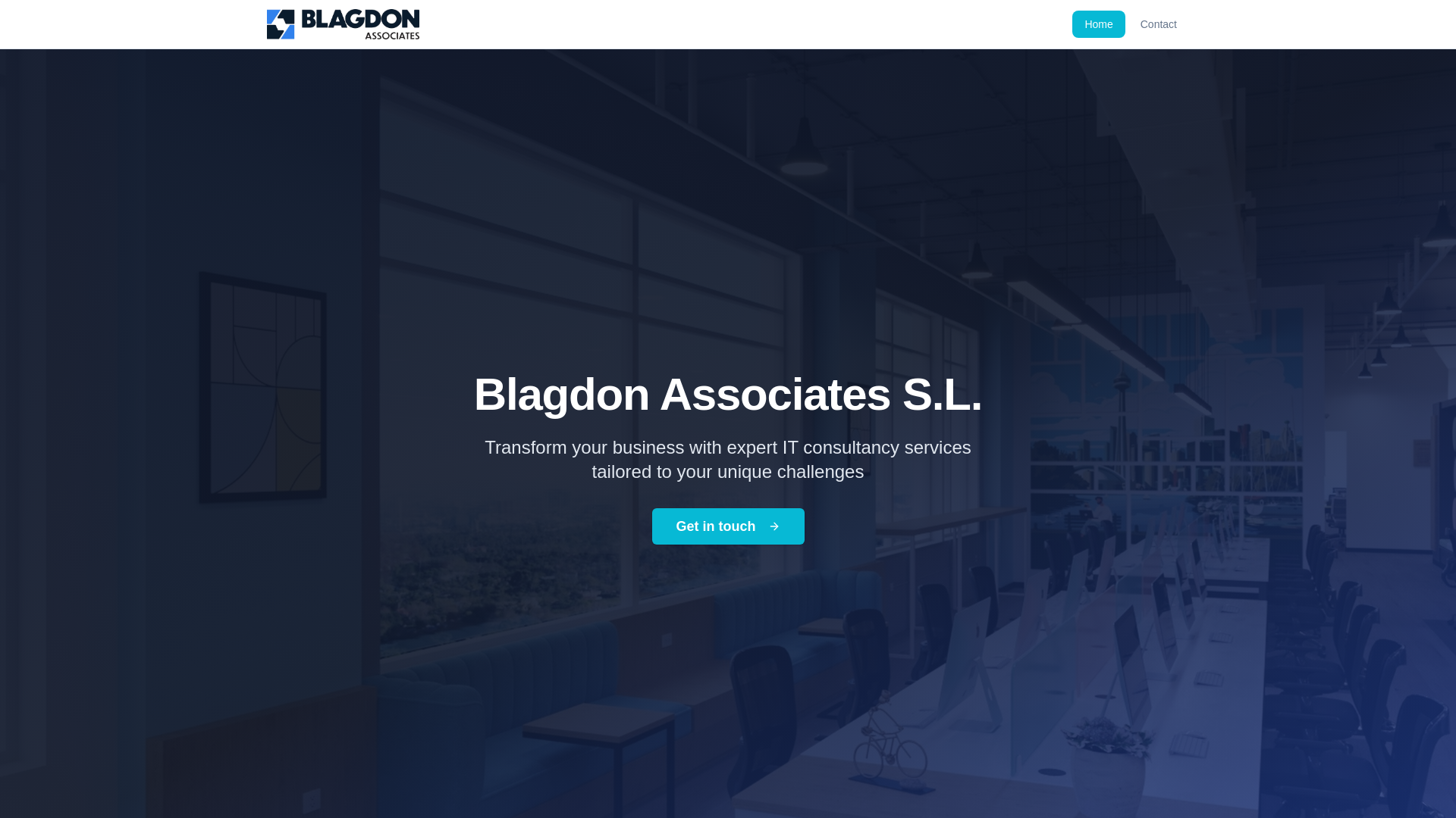 website screenshot of https://blagdonassociates.com