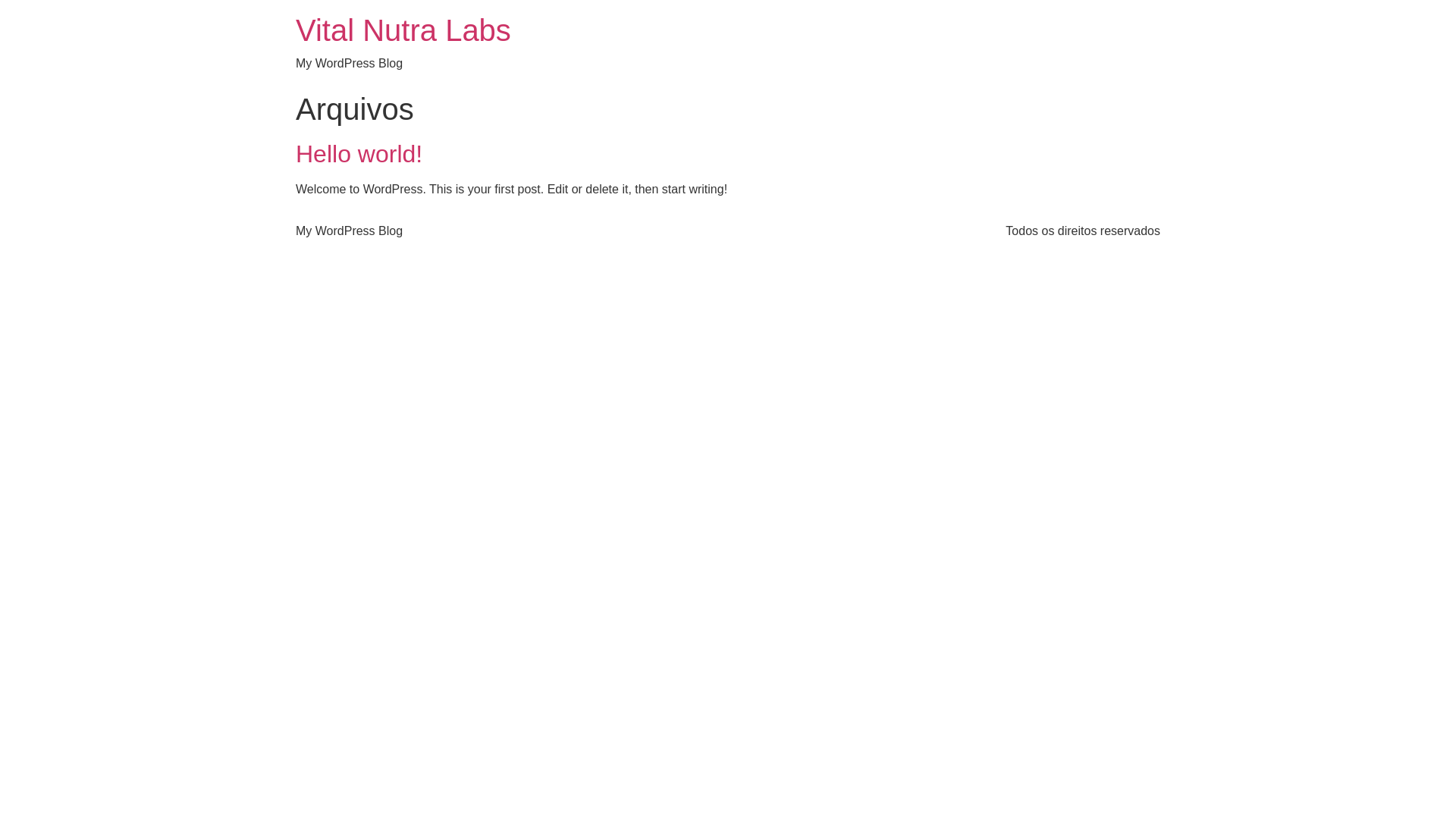 website screenshot of https://vitalnutraceuticalabs.com/