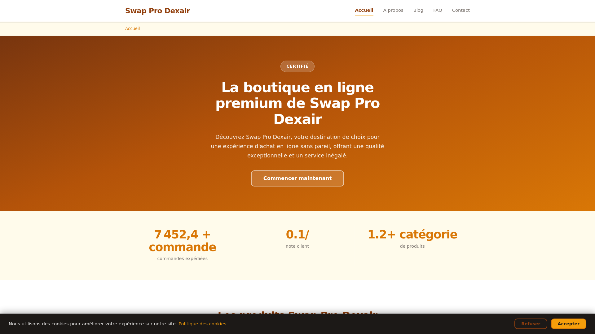 website screenshot of https://swap-pro-dexair.org/