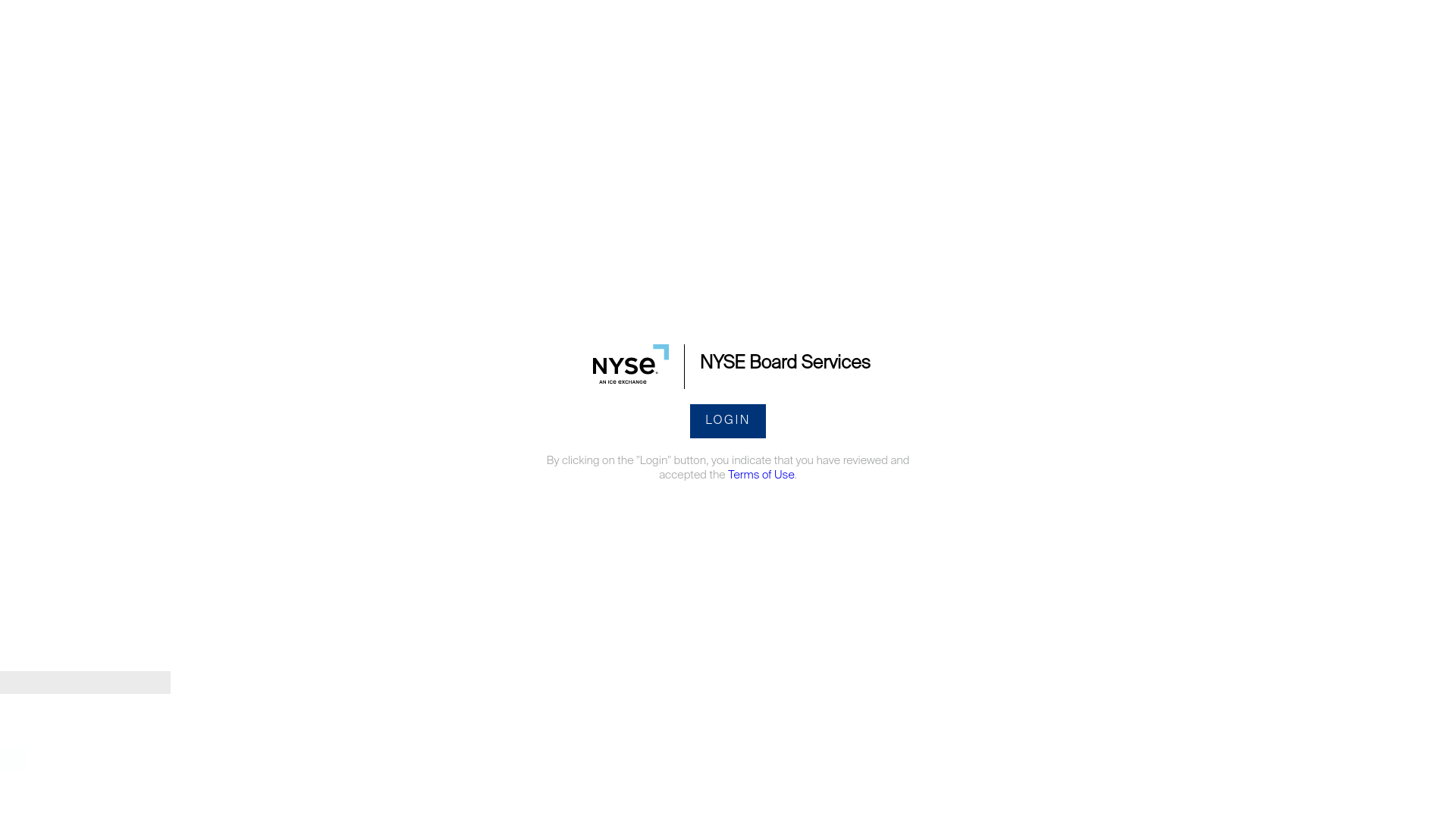 website screenshot of https://bacportal.nyse.com/target=test