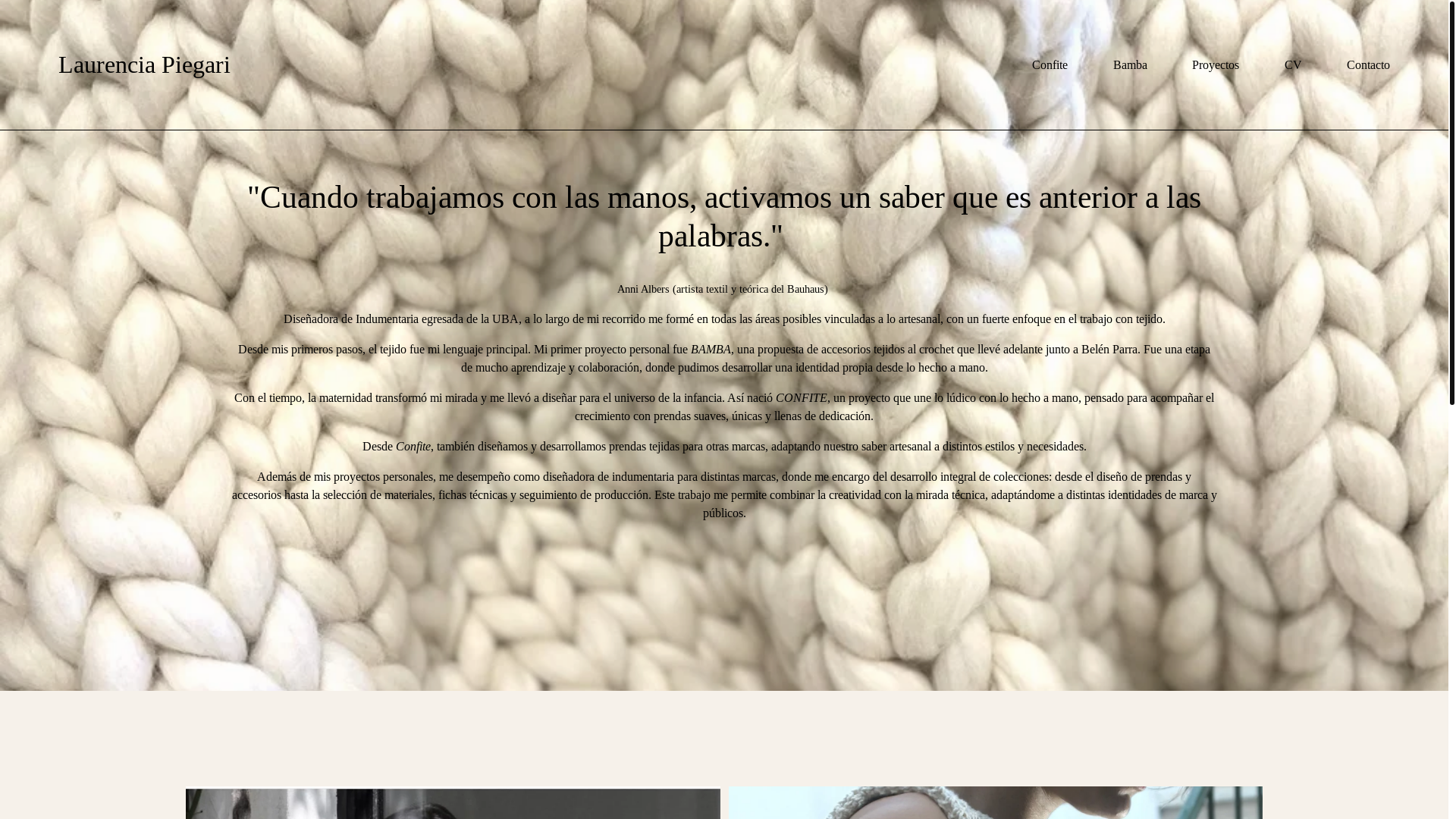 website screenshot of https://laurenciapiegari.com/