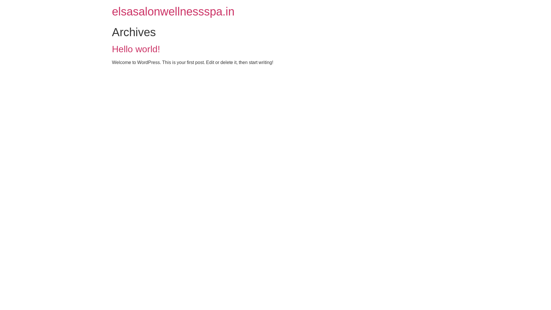 website screenshot of https://elsasalonwellnessspa.in/