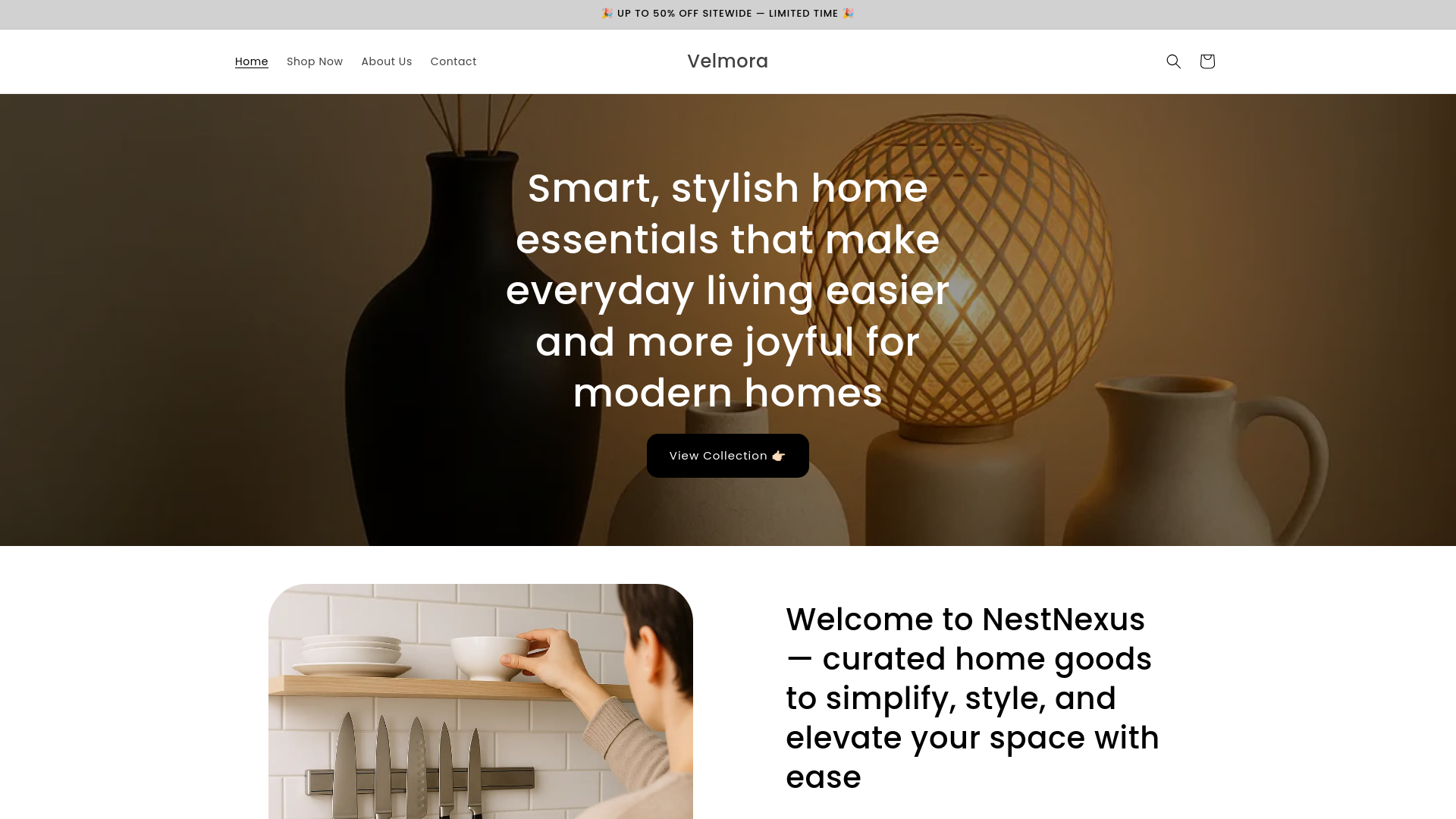 website screenshot of https://velmora-online.com/