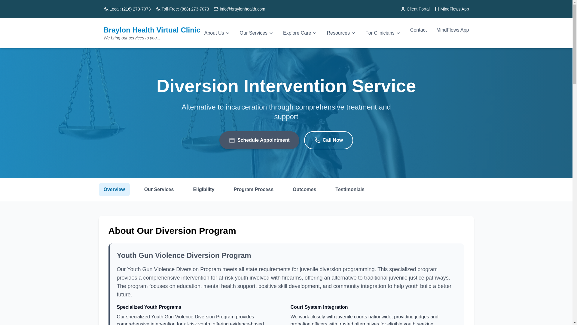 website screenshot of https://ohiocaresforyouths.org/