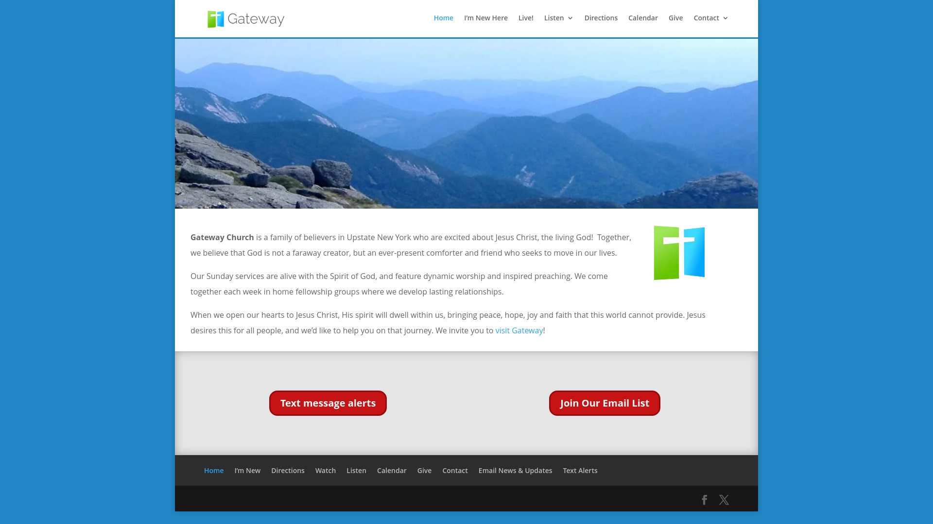 website screenshot of https://gatewaylive.net/