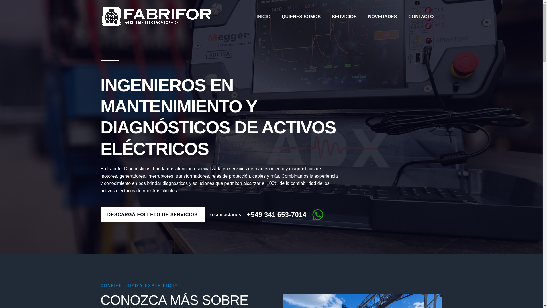 website screenshot of https://fabrifordiagnosticos.com/