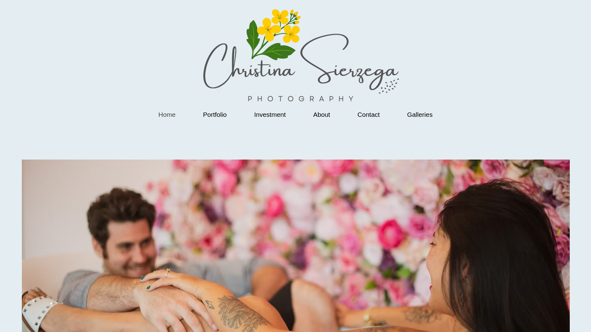 website screenshot of https://christinasierzegaphoto.com/