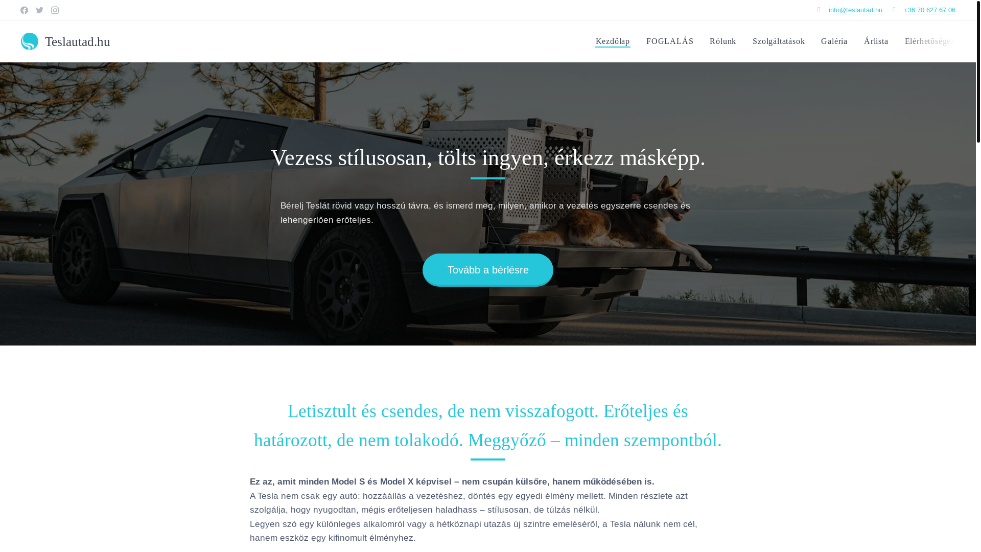 website screenshot of https://teslaberlesbudapest.hu/