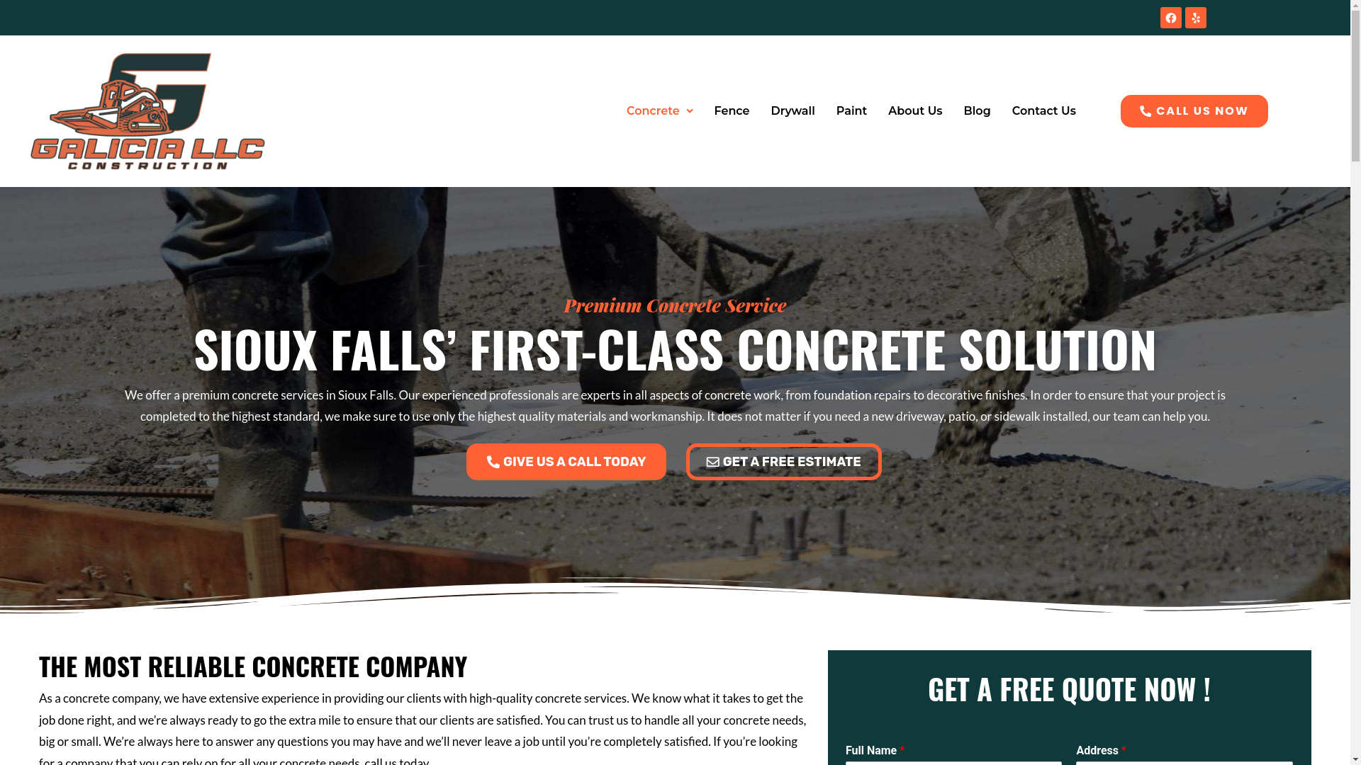website screenshot of https://siouxfallsgaliciallc.com/
