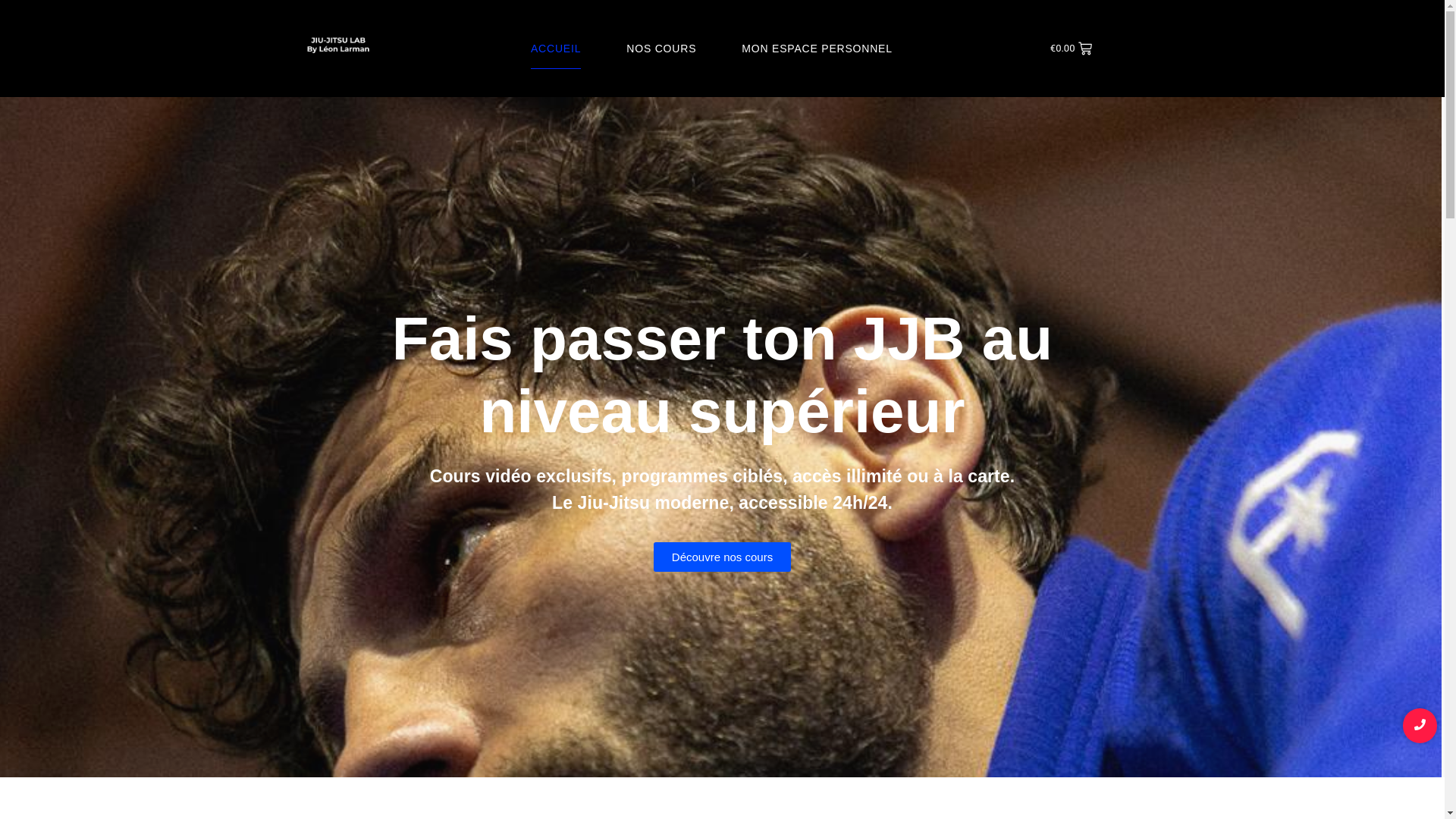 website screenshot of https://larmanjiujitsulab.fr/