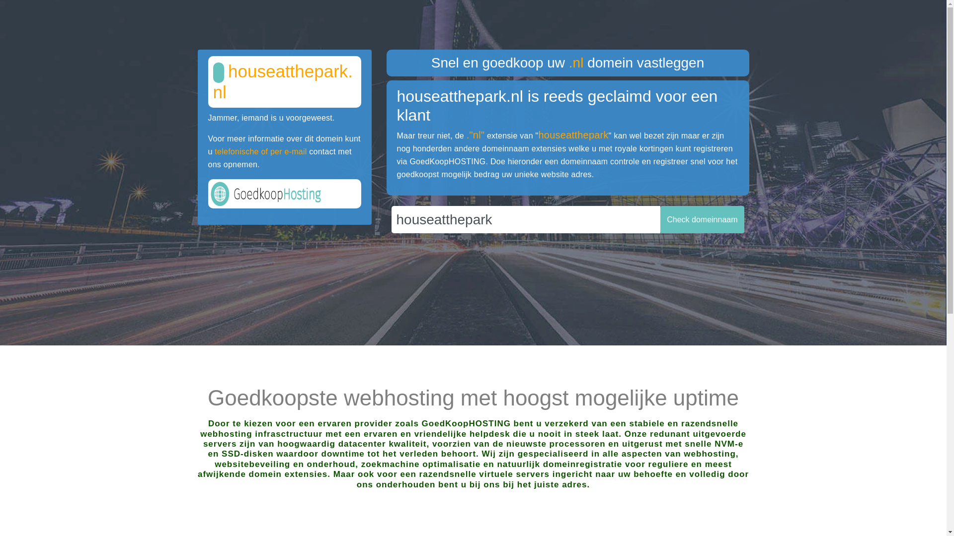 website screenshot of https://houseatthepark.nl/