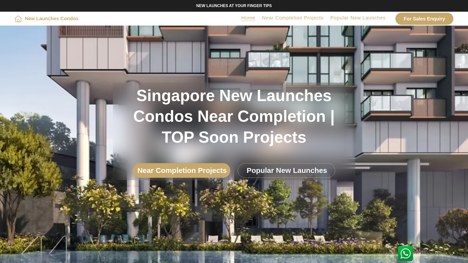 website screenshot of https://newlaunchescondos.com.sg