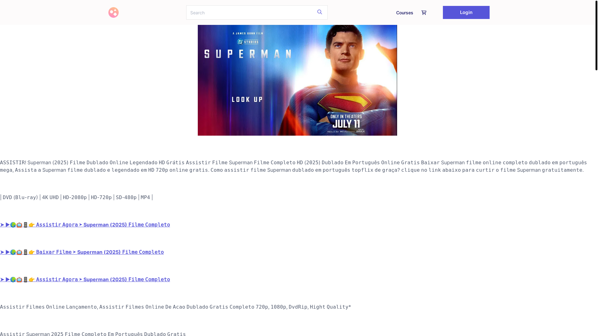 website screenshot of https://supermanofilme.graphy.com/