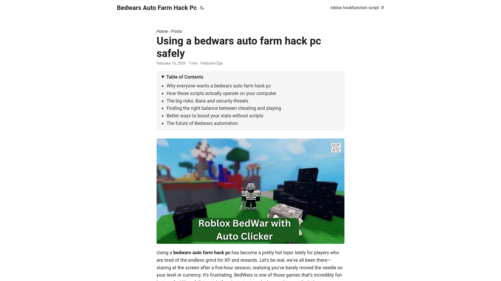 website screenshot of https://bedwars-auto-farm-hack-pc.pages.dev/