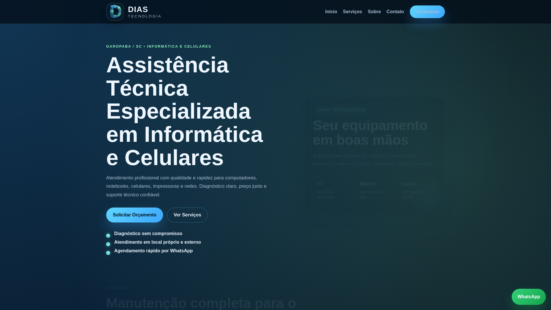 website screenshot of https://diastecnologia.pages.dev/
