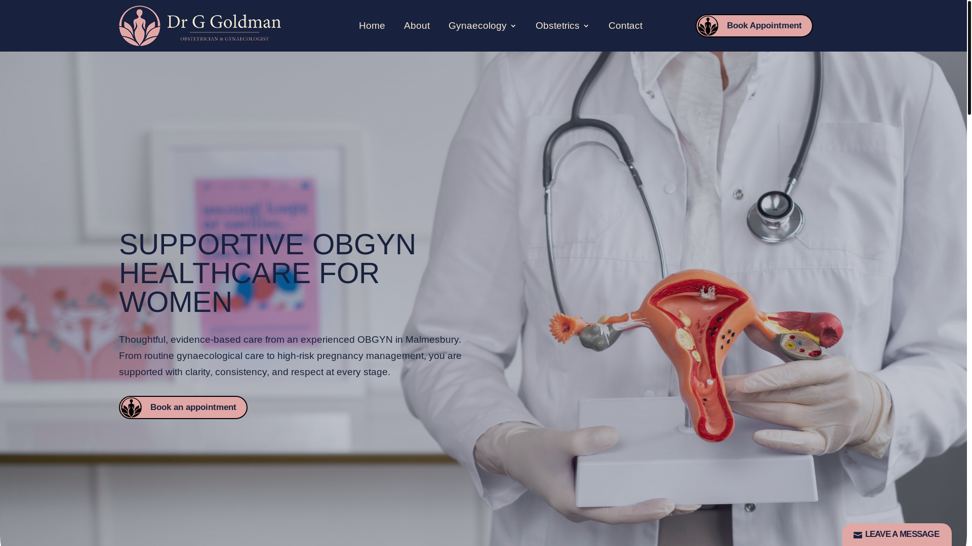 website screenshot of https://goldmanobgyn.co.za/