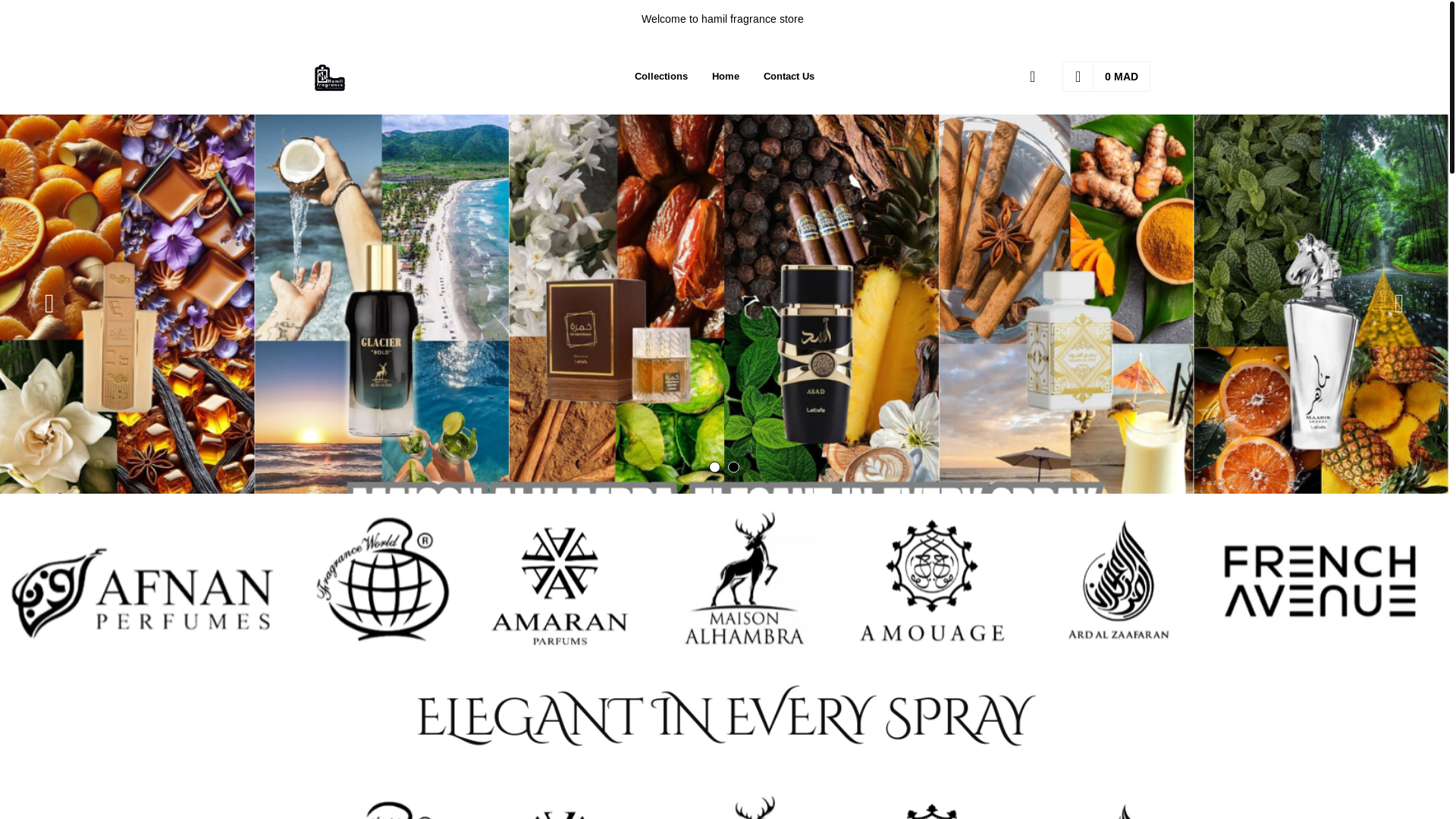 website screenshot of https://hamilfragrance.store/