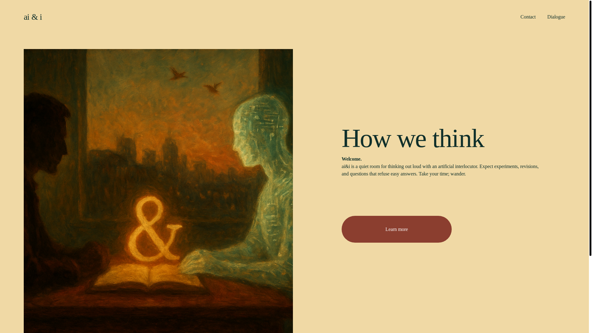 website screenshot of https://ai-and-i.online/