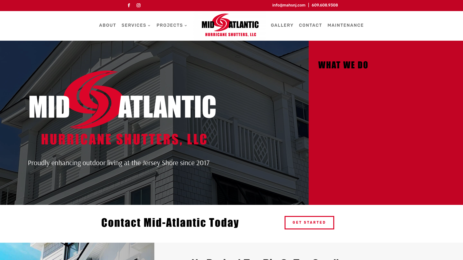 website screenshot of https://mahsnj.com/