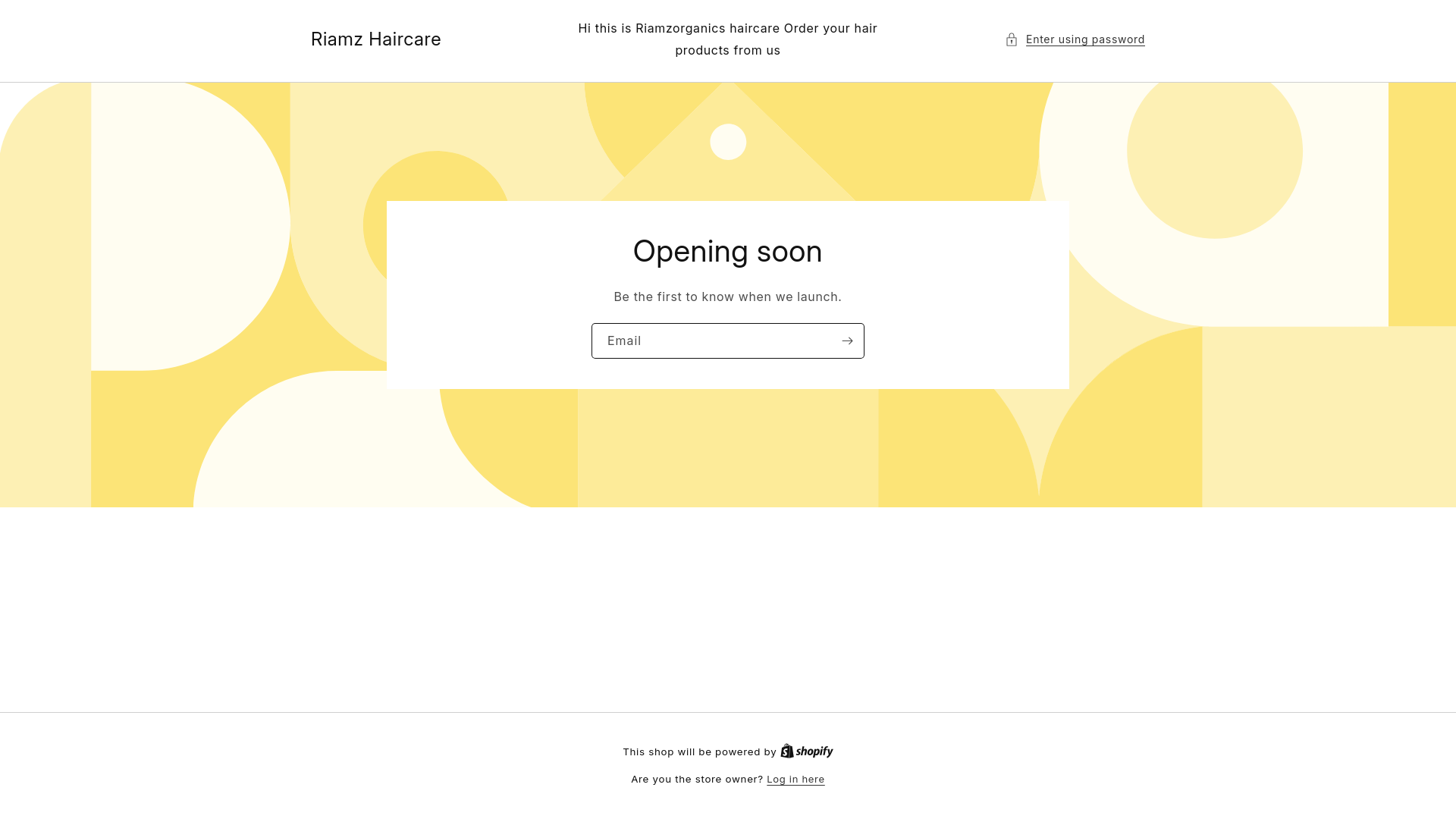 website screenshot of https://riamzhaircare.com/